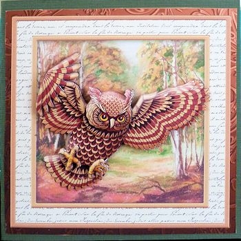 Wise Old Bird 8x8 Mini Kit with Ages & Decoupage by Ine Moren