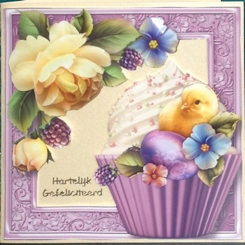 Rose Cupcake 8x8 Bumper Kit (15 Cards) by Ine Moren