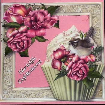 Rose Cupcake 8x8 Bumper Kit (15 Cards) by Ine Moren