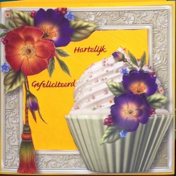 Rose Cupcake 8x8 Bumper Kit (15 Cards) by Ine Moren
