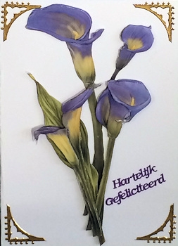 Lily Decoupage Sheet Purple by Ine Moren