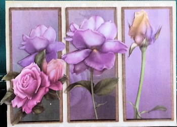 Beautiful Purple Roses Card 860 by Ine Moren