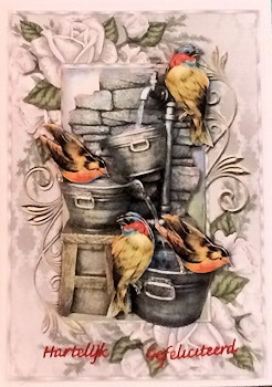 Beautiful Fountain and Birds Mini Kit by Ine Moren