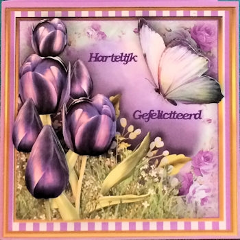 The Beautiful Tulips Card Front Kit by Ine Moren