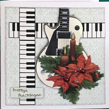 A Musical Christmas card topper  by Ine Moren