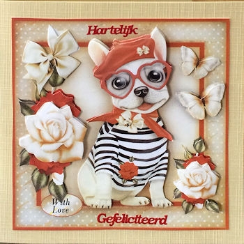 Cute Puppy Card Mini Kit by Ine Moren