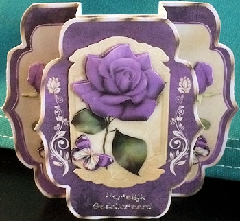 Purple Rose -  Quick & Easy Pop-out Card Mini-kit by Ine Moren