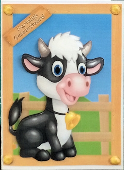 Cute Black & White Cow by Ine Moren