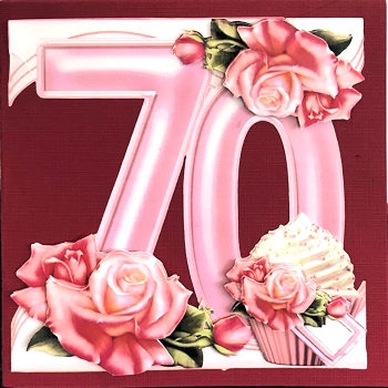 Special Birthday Roses & Cupcakes Easel - Bumper Kit - Ages 30 to 90 by Ine Moren