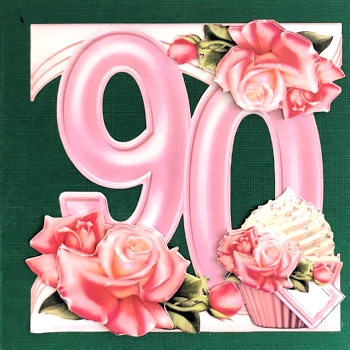 Special Birthday Roses & Cupcakes Easel - Bumper Kit - Ages 30 to 90 by Ine Moren