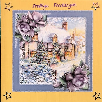 Christmas Scene 7x7 Toppers set of 12 by Ine Moren