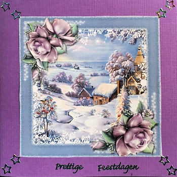 Christmas Scene 7x7 Toppers set of 12 by Ine Moren