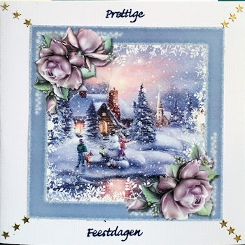 Christmas Scene 7x7 Toppers set of 12 by Ine Moren