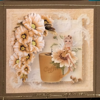 The Coffee Fairy - Decoupage Card Mini Kit by Ine Moren
