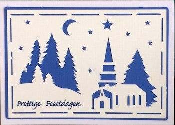 Church and trees scene cutting files by Ine Moren