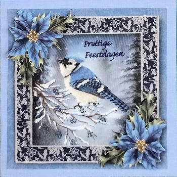 The Blue Bird In Winter by Ine Moren