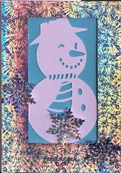 Framed SNOWMAN by Ine Moren