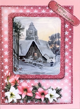 Snowy Church - A5 Pyramid Card Mini Kit by Ine Moren
