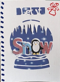 Let it Snow Snowglobe Card by Ine Moren