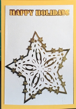 Christmas Star Card - Happy Holidays by Ine Moren