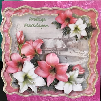 Village Christmas Wavy Edge Card Mini Kit by Ine Moren