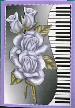 4 Quick Cards Music & Beautiful Roses  by Ine Moren