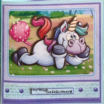 UNICORN FARTS Humorous 7.5 Decoupage & Insert Mini Kit Various Occasions by Ine Moren
