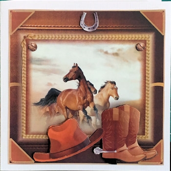 Wild Horses Card Front Kit by Ine Moren