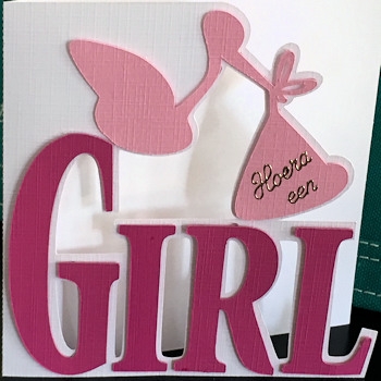 A Baby Girl Card by Ine Moren
