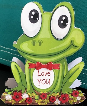 Love You Hoppy Frog Card by Ine Moren