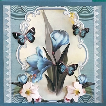 Jade orchids and butterflies by Ine Moren