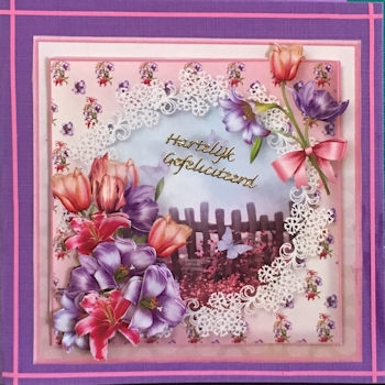 Summer Garden Decoupage Card Mini Kit by Ine Moren