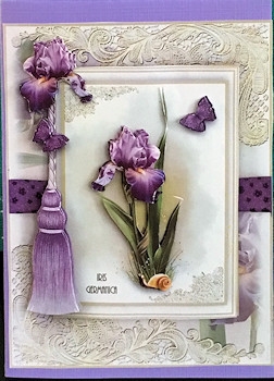 A5 The Iris Card Front Kit by Ine Moren