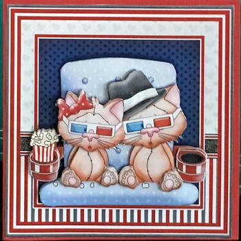 ELEPHANTS AND CATS 7.5 Decoupage & Inserts Bumper Kit by Ine Moren