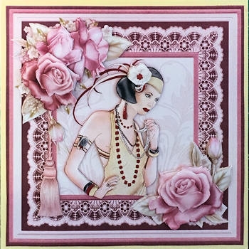ART DECO LADIES 7.5 Decoupage & Inserts Bumper Kit by Ine Moren