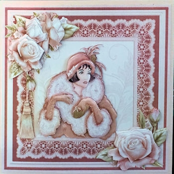 ART DECO LADIES 7.5 Decoupage & Inserts Bumper Kit by Ine Moren