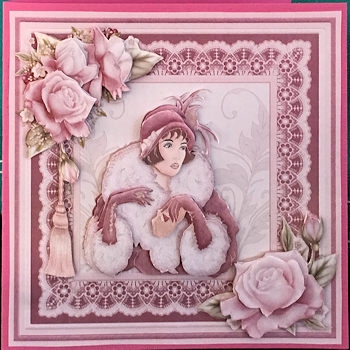 ART DECO LADIES 7.5 Decoupage & Inserts Bumper Kit by Ine Moren
