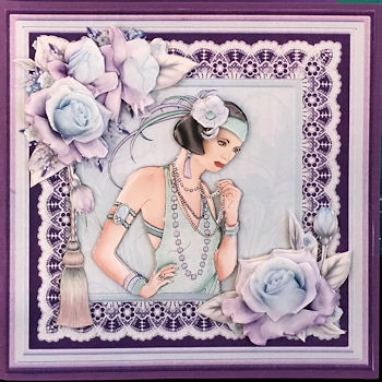 ART DECO LADIES 7.5 Decoupage & Inserts Bumper Kit by Ine Moren