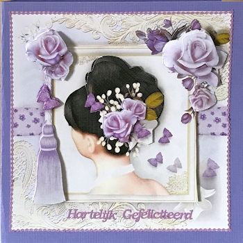 Flowers In Her Hair Lilac Rose by Ine Moren
