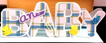 Baby Word Card and Envelope by Ine Moren