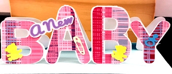 Baby Word Card and Envelope by Ine Moren