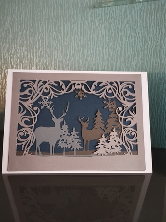 Winter woodland scene by Irene  Bond 