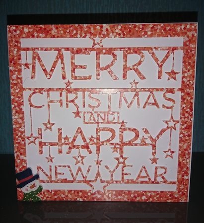 Christmas Greeting - Card Front/Topper - SVG Cutting Template To Cut Out by Irene  Bond 