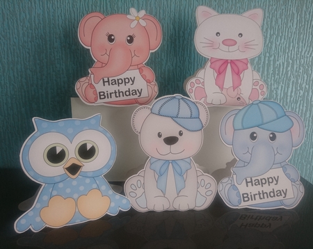 3D Shaped Card  Kit -  Cute Little Levi Elephant by Irene  Bond 