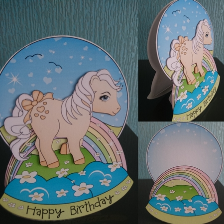 3D Shaped Rocking Card Mini Kit  -   Cute Little Pony Marmalade by Irene  Bond 