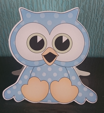 3D Shaped Card  Kit - Cute Little Oscar Owl by Irene  Bond 