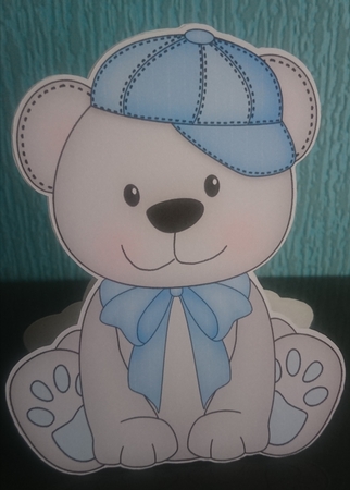 3D Shaped Card  Kit - Cute Little Banjo Bear by Irene  Bond 