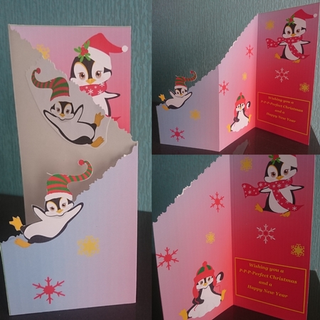 Winter Penguin Clipart AMB-307 by Irene  Bond 