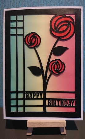 Art Nouveau Rose Card by Irene  Bond 