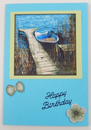Boat Next to the Jetty Watercolour Pyramid Topper by Irene Drieman